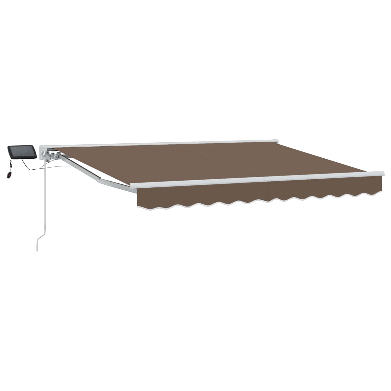 Handmatige Luifelhouder met LED's Taupe 2,5 x 2 m image 2