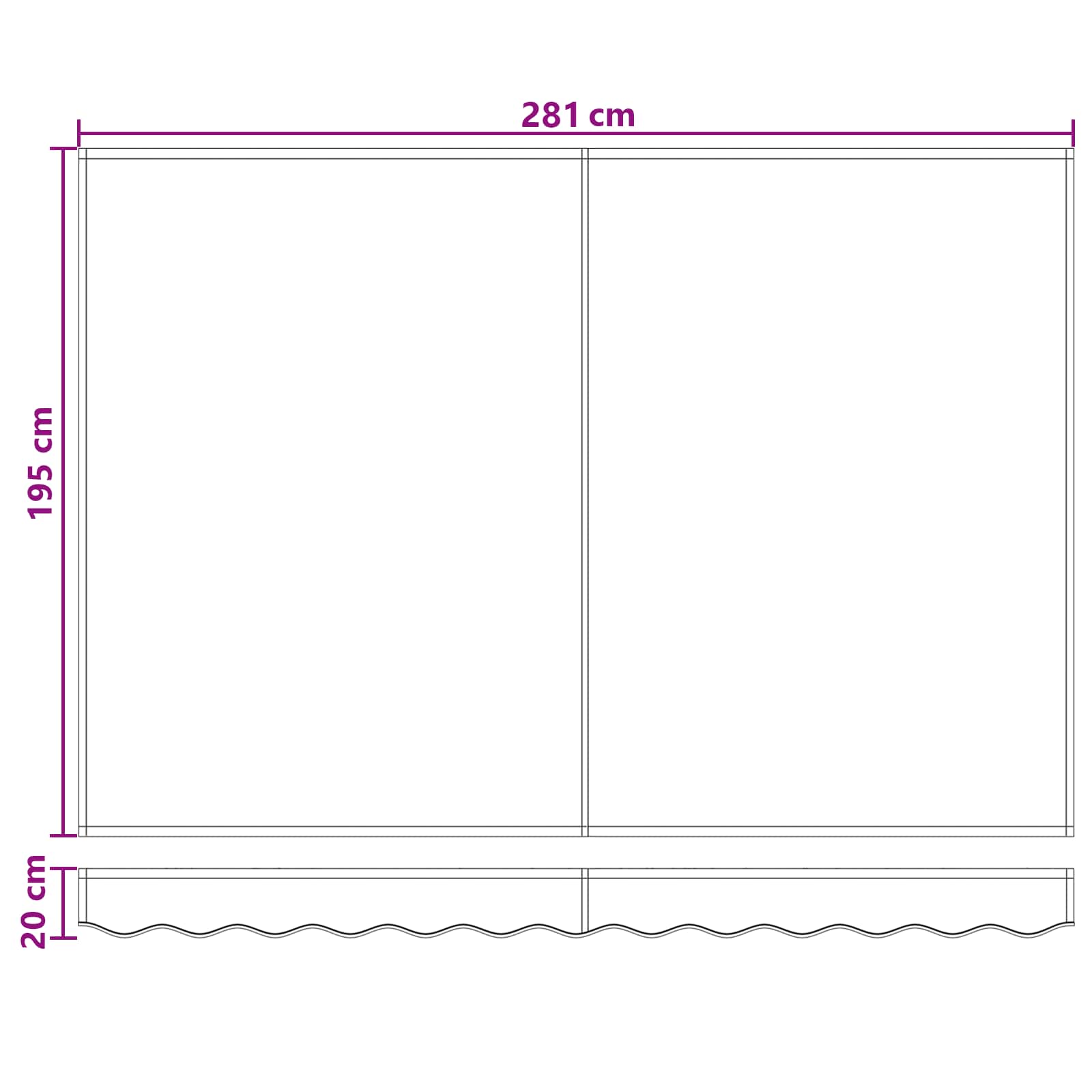 Uitschuifbare luifel Zand 3 x 2 m 100% Polyester en Aluminium image 7