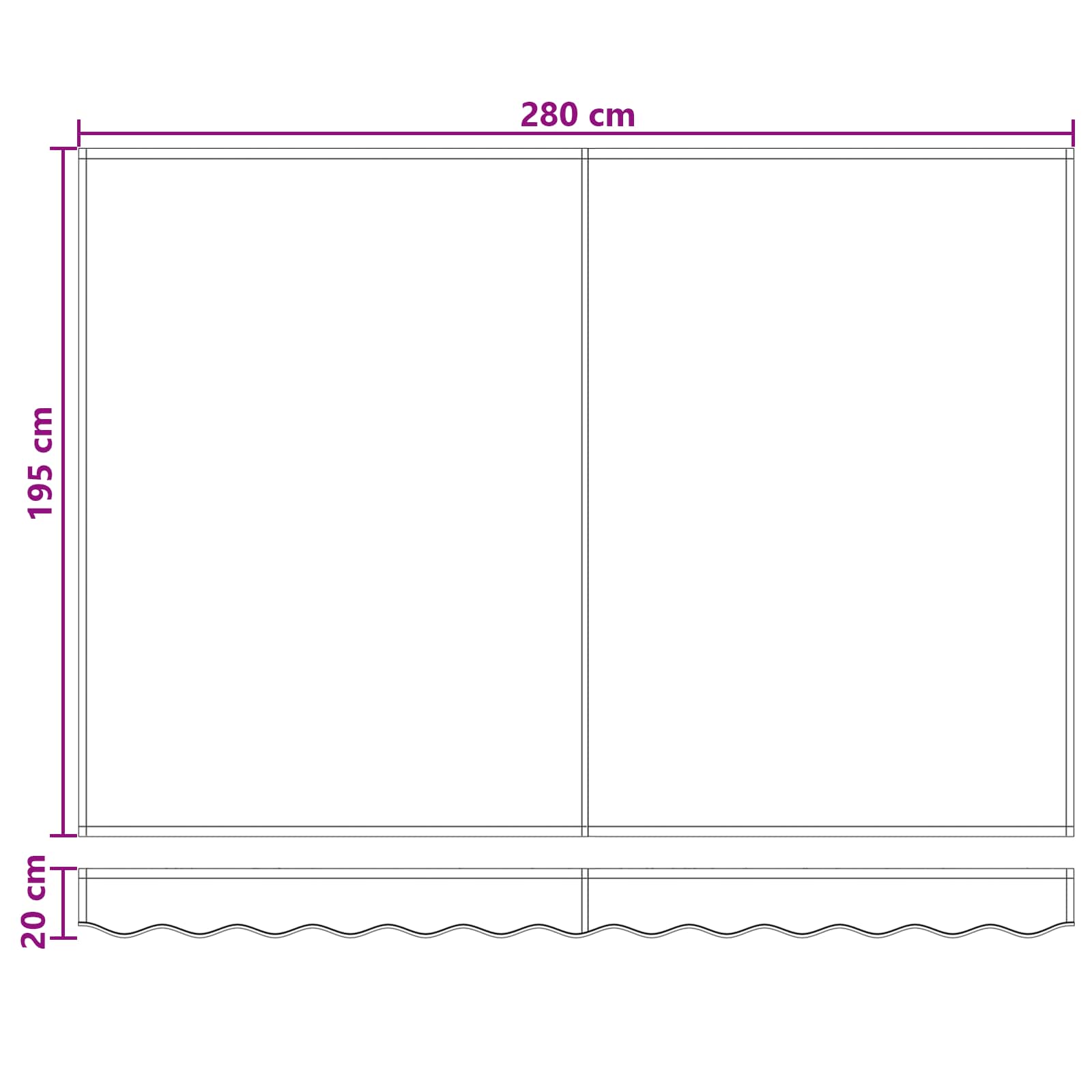 Handmatige Luifelhouder met LED's Lichtgrijs en wit. 3 x 2 m image 9