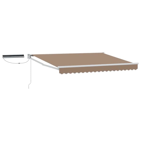 vidaXL Elektriline L&uuml;kandvarikatus Pruunikashall 3,5 x 2 m