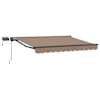 vidaXL Manuaalne varikatus LED-idega Pruunikashall 3,5 x 2 m
