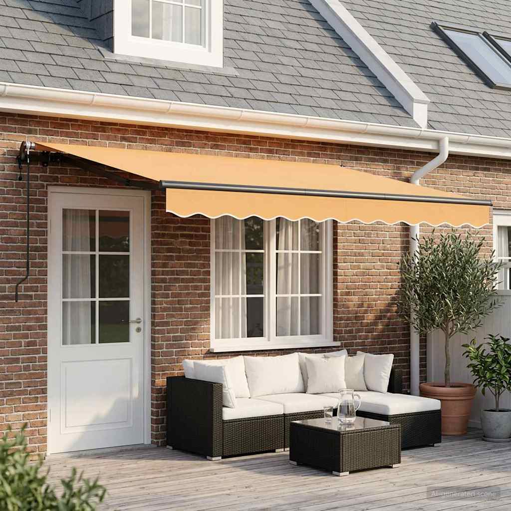 vidaXL Copertină retractabilă Nisipiu 600 × 300 cm