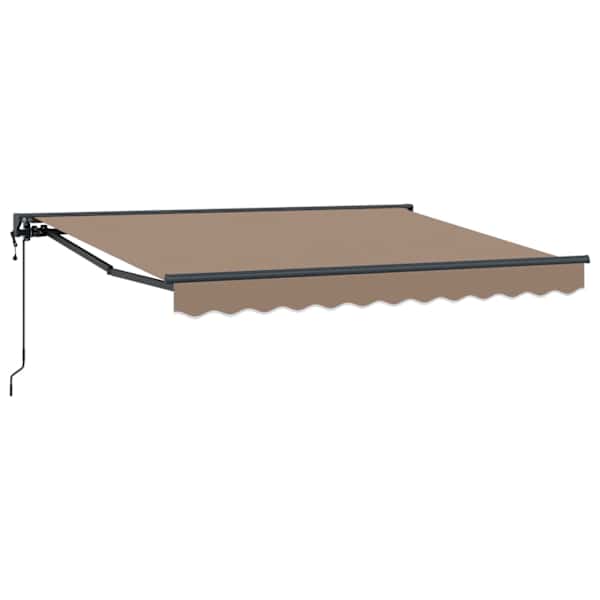vidaXL Kokkuvolditav varikatus Pruunikashall 3 x 2,5 m