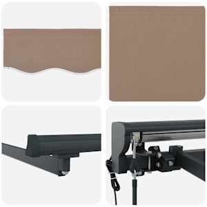 Elektrická Retrakční markýza Taupe 3 x 2,5 m - obrázek 4