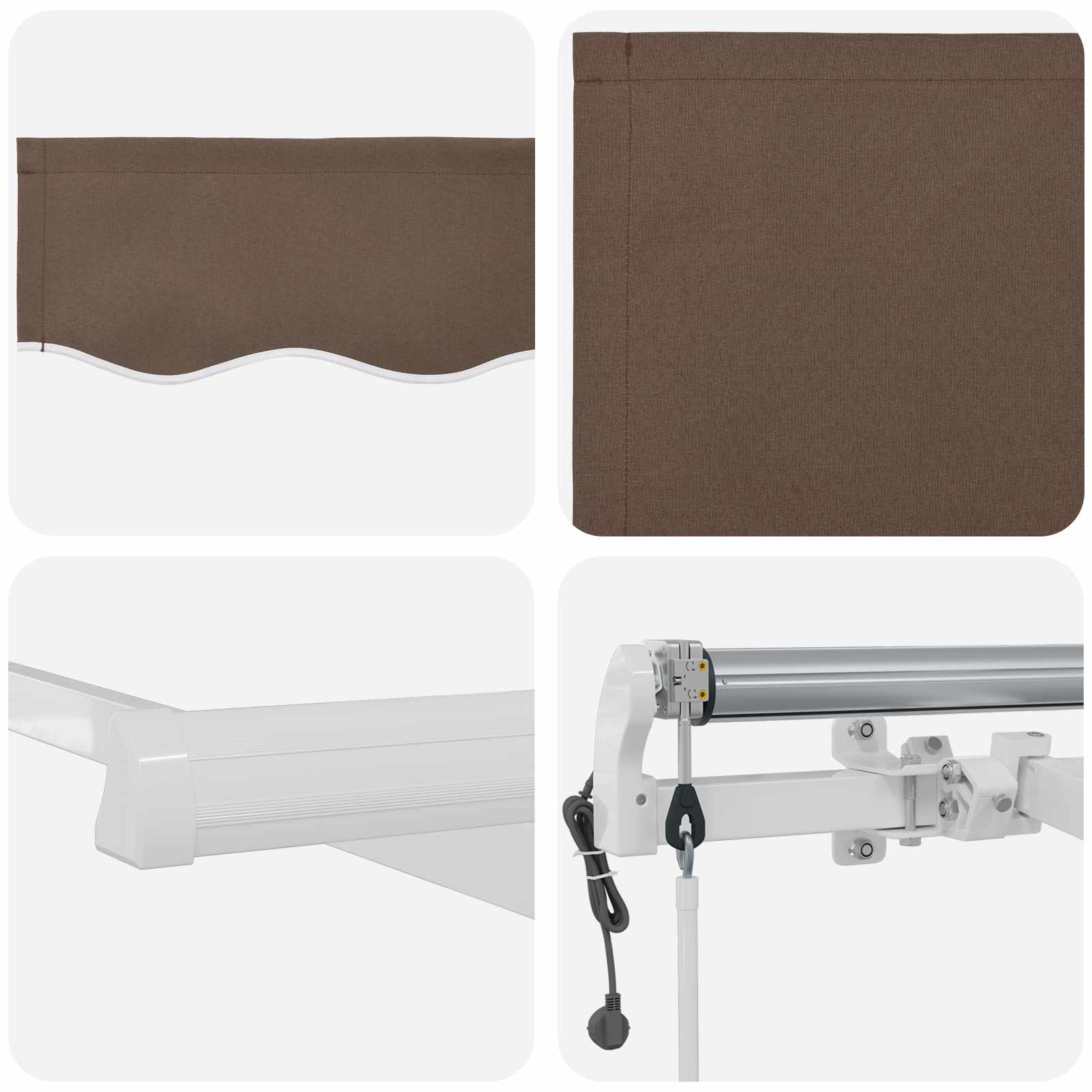 Luifeldoek Taupe 350 x 250 cm Polyester image 4