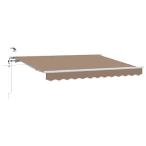 vidaXL Kokkuvolditav varikatus Pruunikashall 350 x 250 cm Pol&uuml;ester