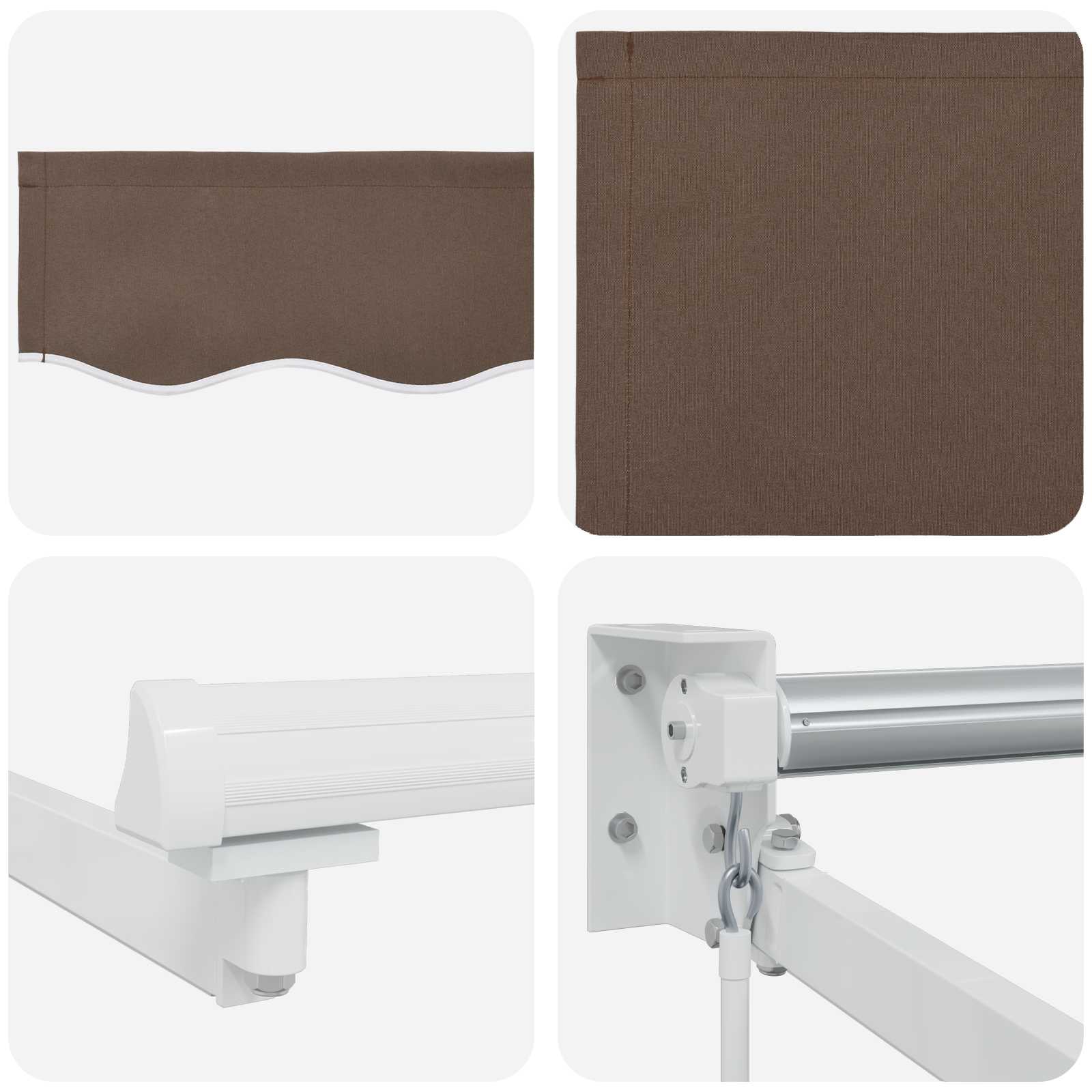 Uitschuifbare luifel Taupe 3,5 x 2,5 m Polyester en Aluminium image 3