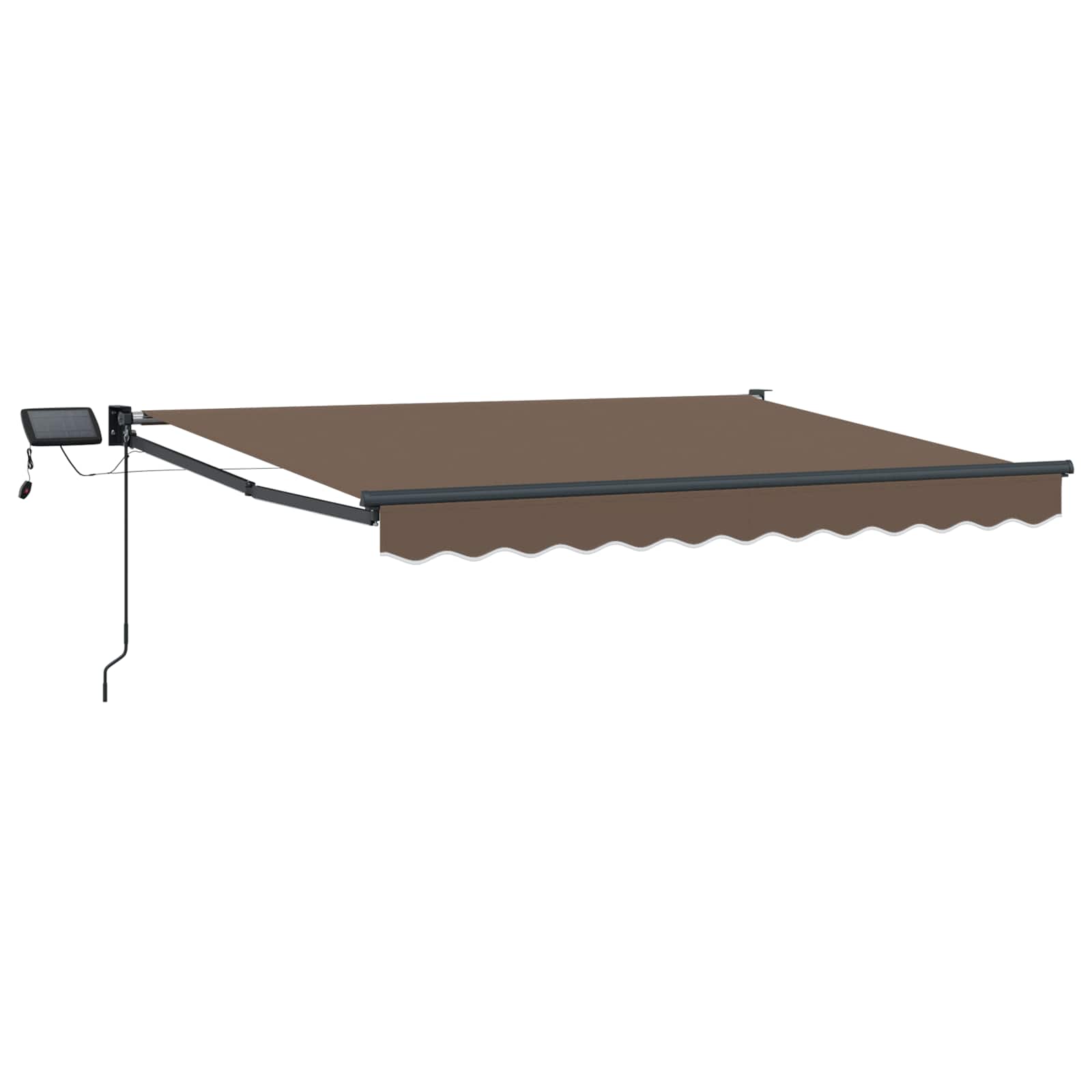 Handbediende luifel met LED's Taupe 100% Polyester en Aluminium image 2