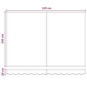 Stahovací markýza Světle šedá a bílá 350 x 250 cm Textil a kov - obrázek 9