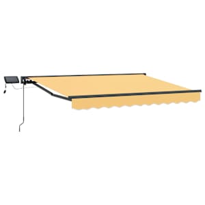 vidaXL Manuaalne varikatus LED-idega Liivakarva 3,5 x 2,5 m