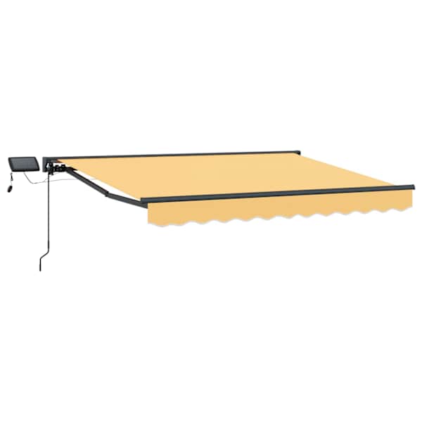 vidaXL Manuaalne varikatus LED-idega Liivakarva 3,5 x 2,5 m