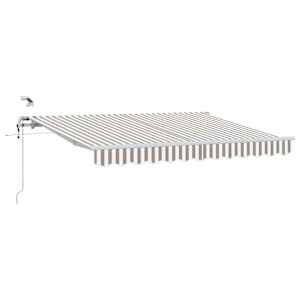 vidaXL Kokkuvolditav varikatus Helehall ja valge 400 &times; 300 cm