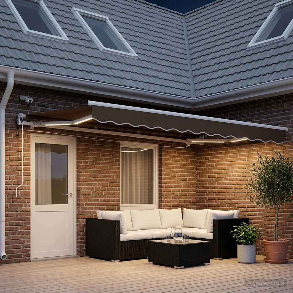 vidaXL Tkanina za senčnik Taupe 500 × 300 cm Poliester