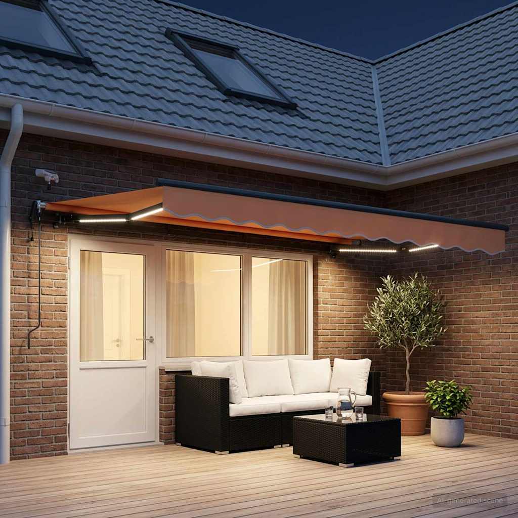 vidaXL Copertină retractabilă Nisipiu 600 × 300 cm Poliester