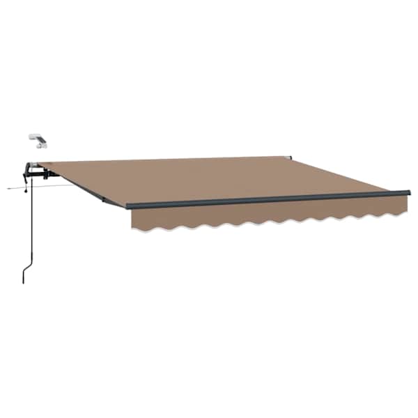 vidaXL Kokkuvolditav varikatus Pruunikashall 400 &times; 300 cm Pol&uuml;ester
