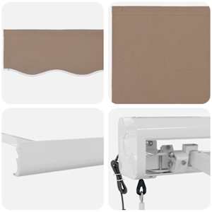 Stahovací markýza Taupe 400 × 300 cm Textil a kov - obrázek 4