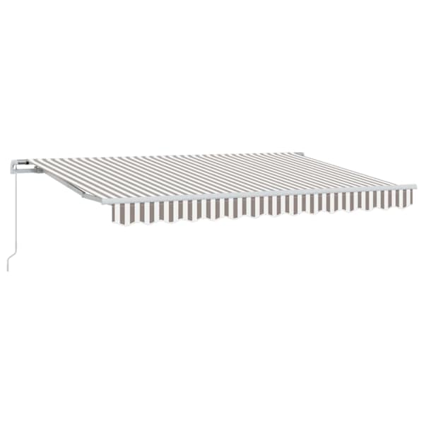 vidaXL Kokkuvolditav varikatus Helehall ja valge 400 &times; 350 cm