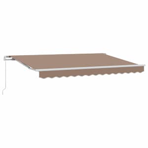 Stahovací markýza Taupe 400 × 350 cm Polyester a hliník - obrázek 2