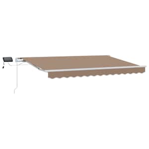 vidaXL Kokkuvolditav varikatus Pruunikashall 400 &times; 350 cm