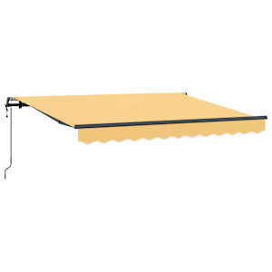 vidaXL Kokkuvolditav varikatus Liivakarva 400 &times; 350 cm