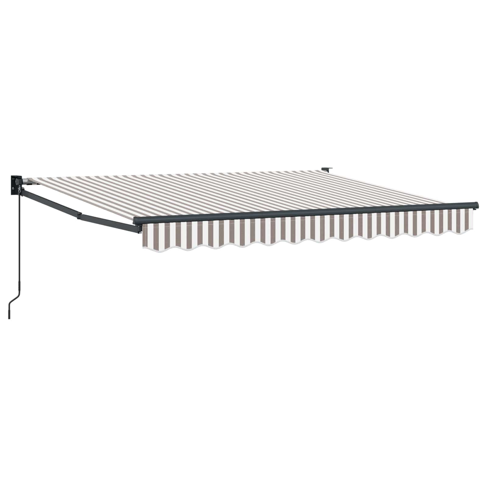 Uitschuifbare luifel Lichtgrijs en wit. 4,5 × 3 m image 1