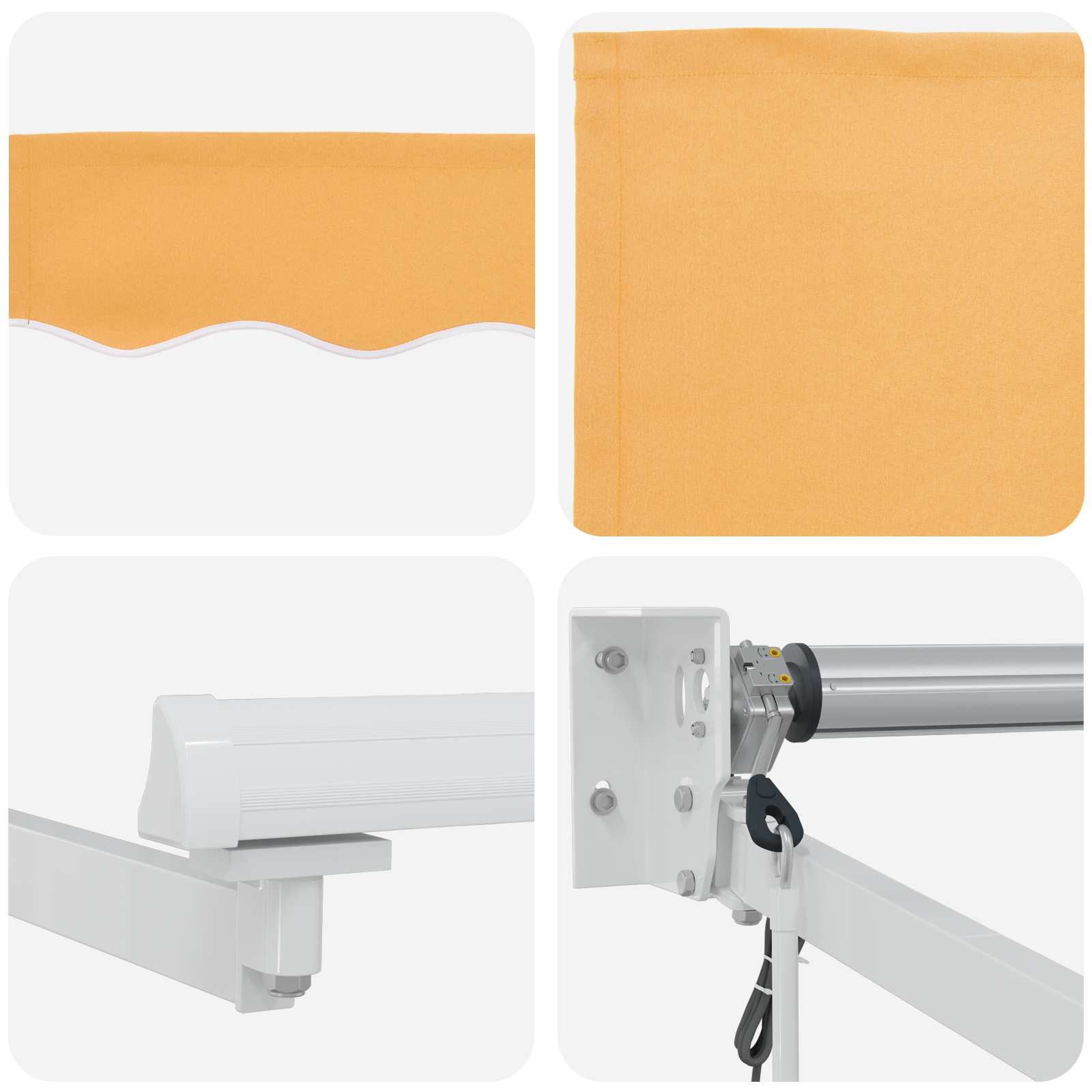 Elektrická Retrakční markýza Písková 100% polyester a hliník - obrázek 3