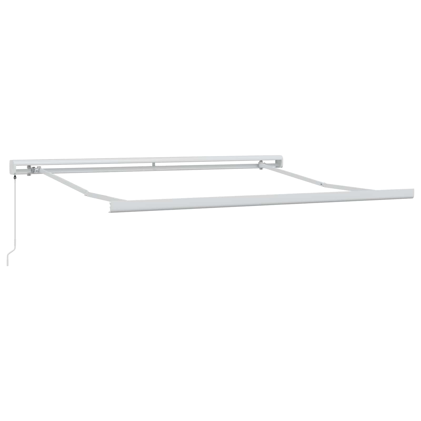 Inklapbaar Zonnescherm Lichtgrijs en wit. 450 × 300 cm image 2