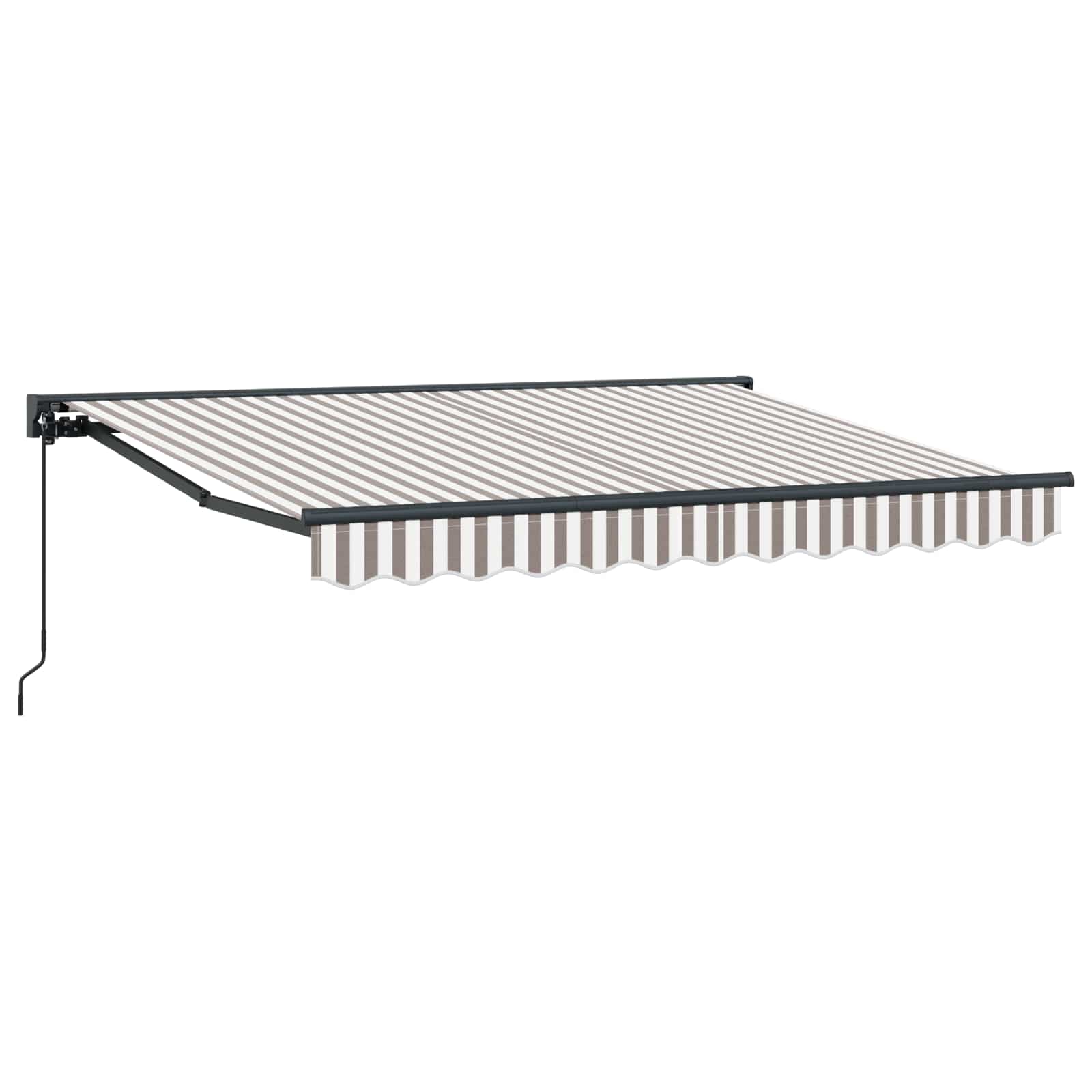 Uitschuifbare luifel Lichtgrijs en wit. 4,5 × 3 m image 1