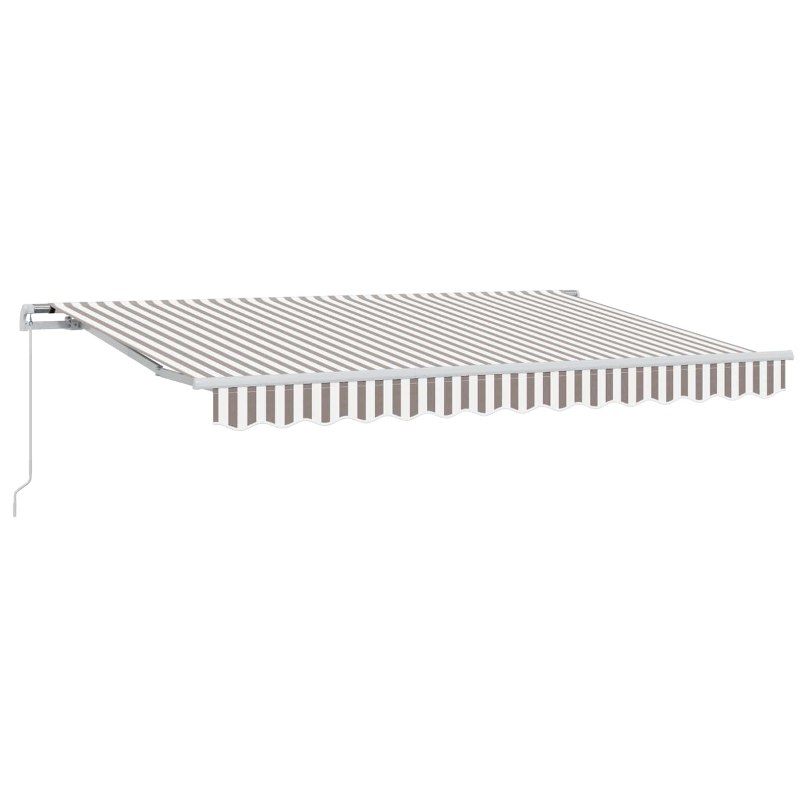 Uitschuifbare luifel Lichtgrijs en wit. 450 × 350 cm image 1