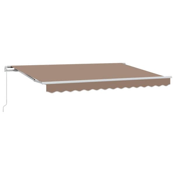 vidaXL Kokkuvolditav varikatus Pruunikashall 450 &times; 350 cm
