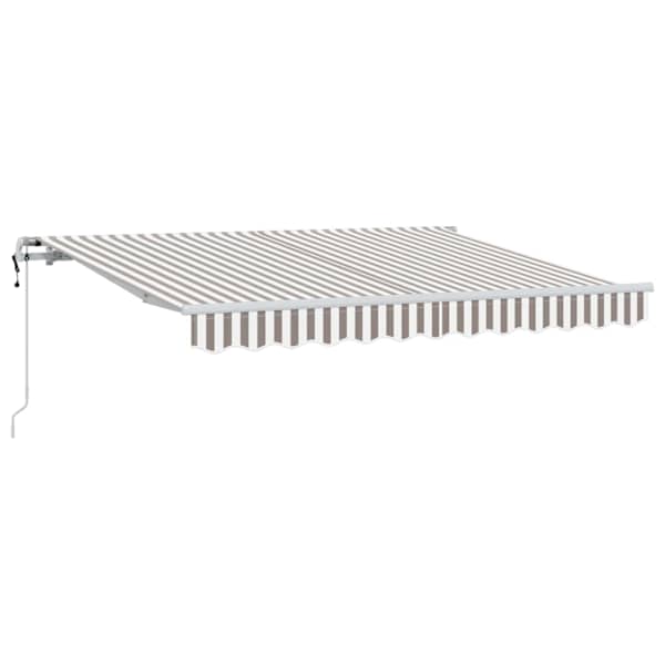 vidaXL Kokkuvolditav varikatus Helehall ja valge 500 &times; 300 cm
