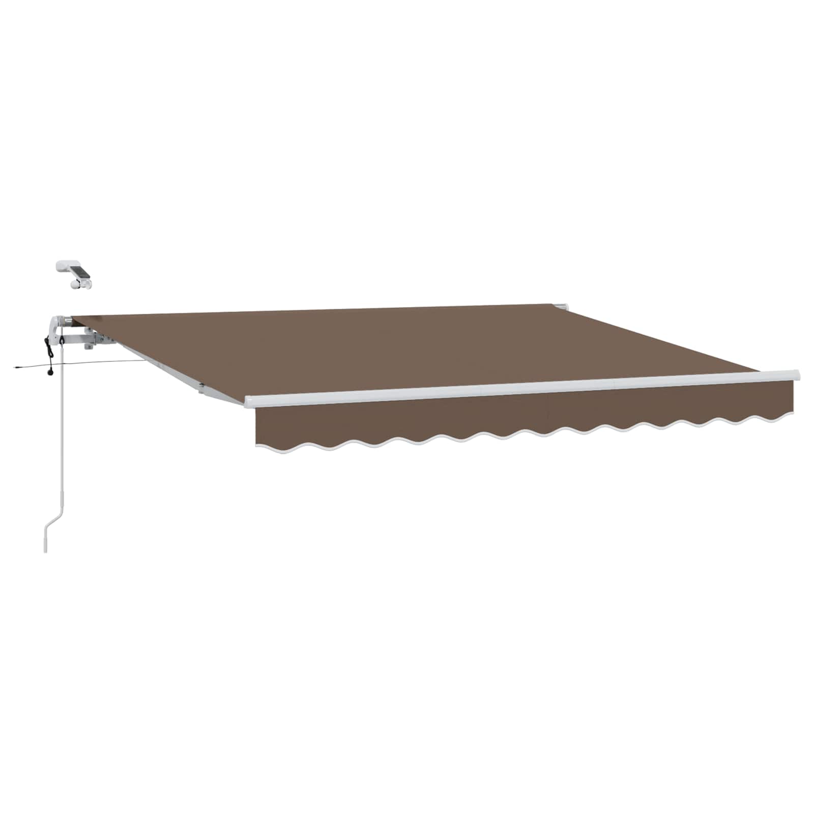 Inklapbaar Zonnescherm Taupe 500 × 300 cm Polyester en Metaal image 1
