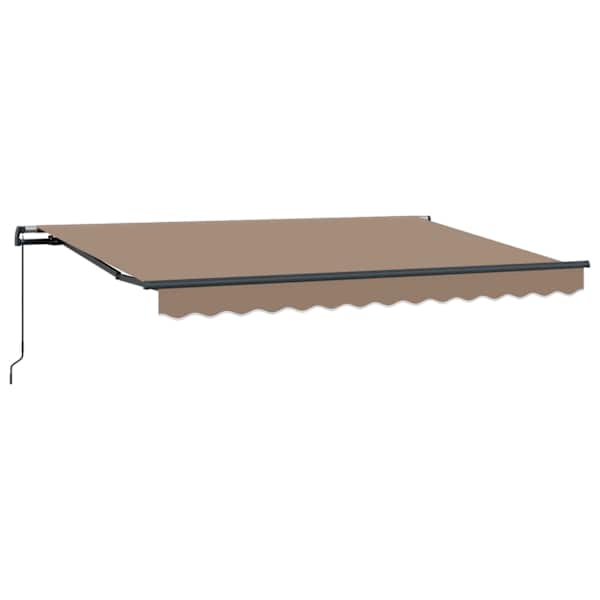vidaXL Kokkuvolditav varikatus Pruunikashall 500 &times; 300 cm