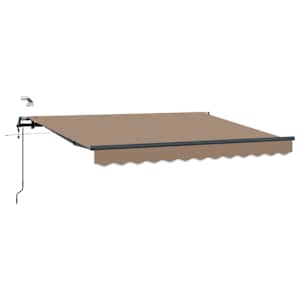 vidaXL Kokkuvolditav varikatus Pruunikashall 500 &times; 300 cm Pol&uuml;ester