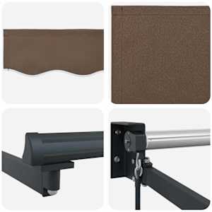 Stahovací markýza Taupe 5 x 3 m 100% polyester a hliník - obrázek 4