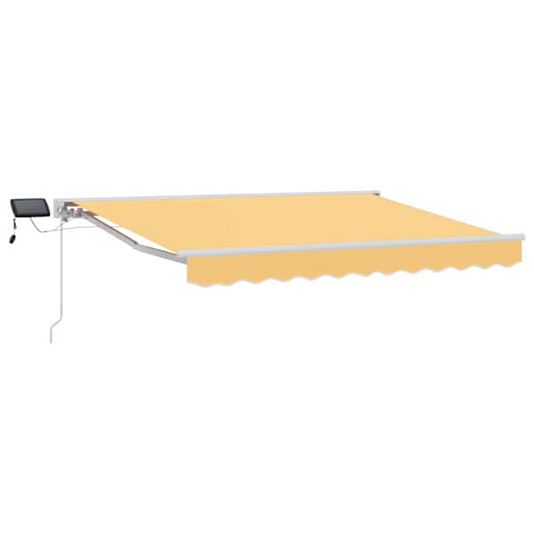 vidaXL Manuaalne varikatus LED-idega Liivakarva 5 x 3 m