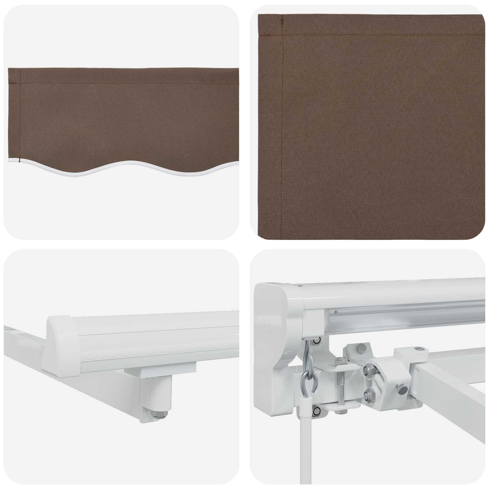 Χειροκίνητη Ανακλινόμενη Σκίαση Taupe 5 x 3,5 μ - Image 4