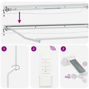 Elektrická Retrakční markýza Taupe 5 × 3,5 m - obrázek 9