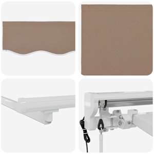 Elektrická Retrakční markýza Taupe 5 × 3,5 m - obrázek 4