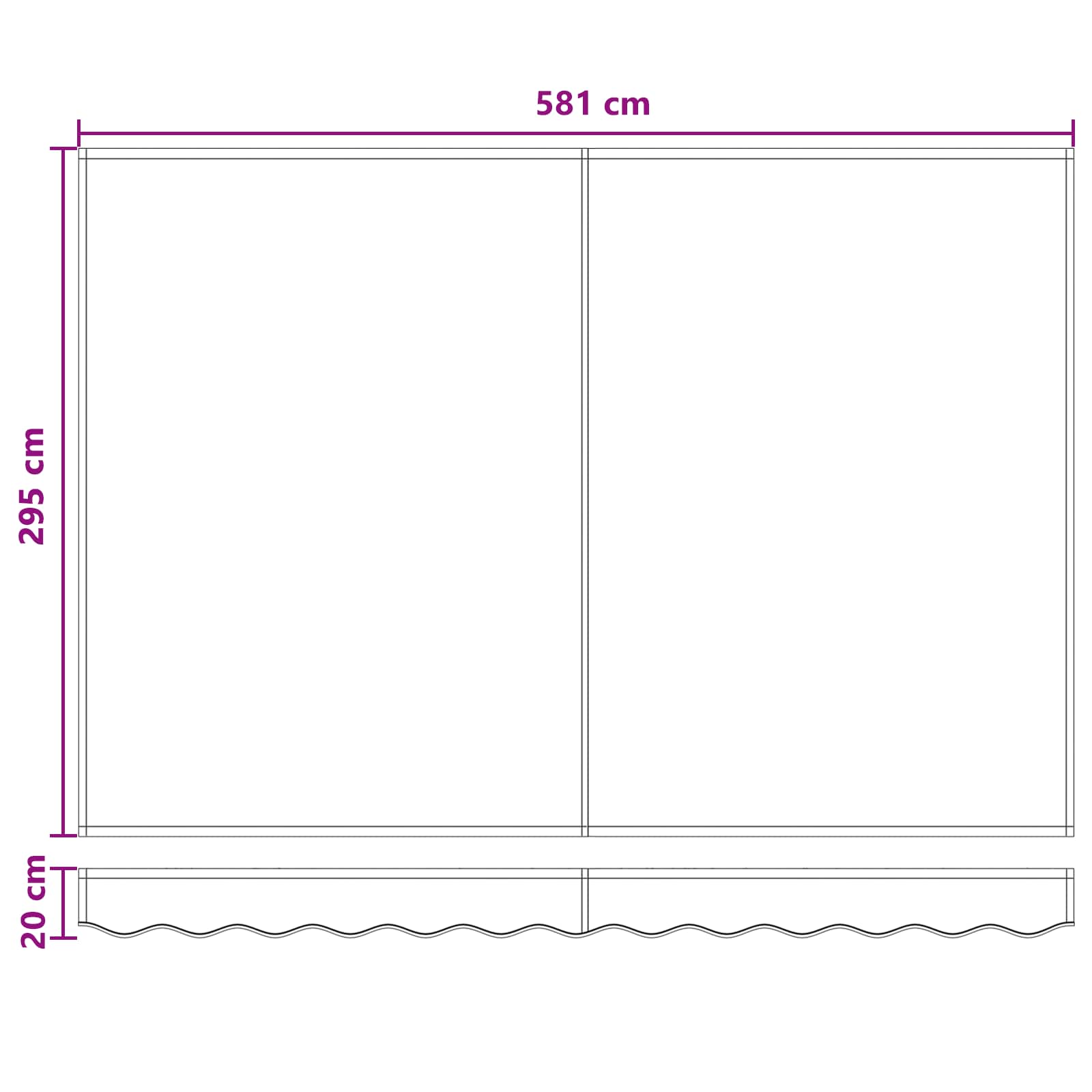 Stahovací markýza Taupe 600 × 300 cm Látka a hliník - obrázek 9