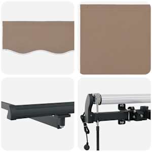 Plátno pro markýzu Taupe 600 × 300 cm Polyester - obrázek 6