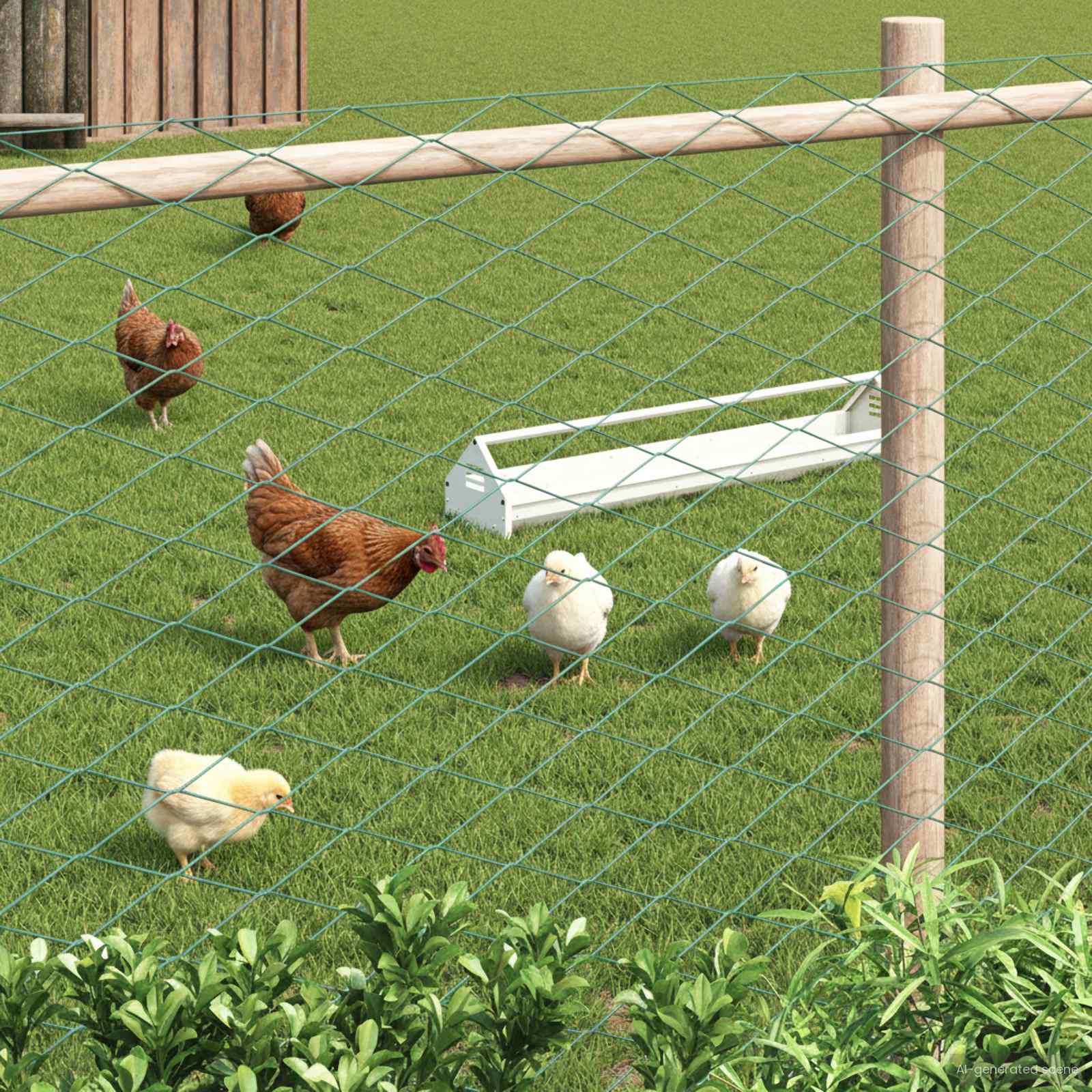 Thumbnail - vidaXL Maschendrahtzaun Grün 2 x 10 m Stahl