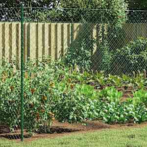 Ograja iz verižne povezave Zelena 2 x 20 m Jeklo