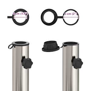 Základna pro slunečník pro tyč 40-50 mm 26.75 kg Černá - obrázek 9