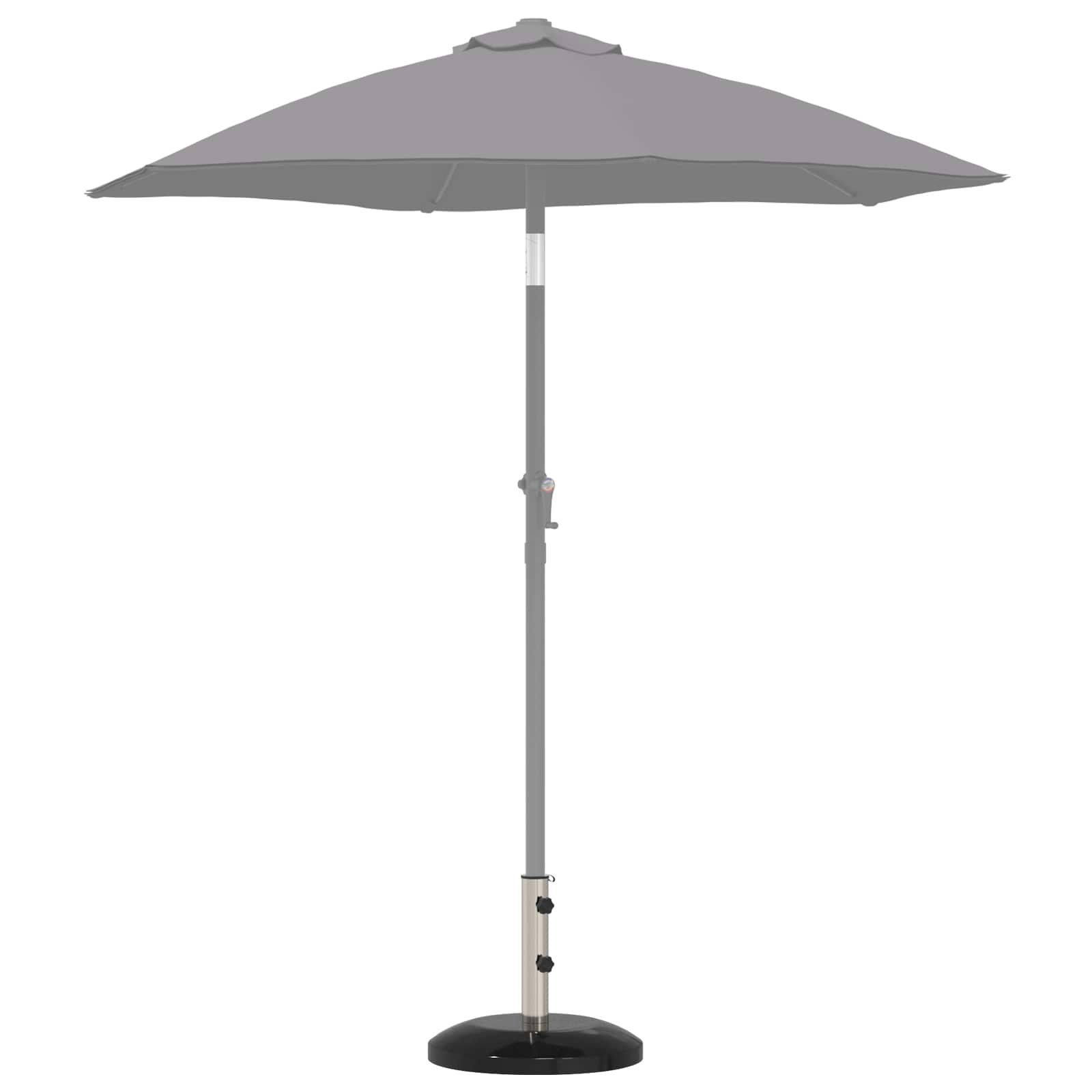 Parasolvoet voor 40-50 mm paal 26.75 kg Zwart Graniet en RVS image 3