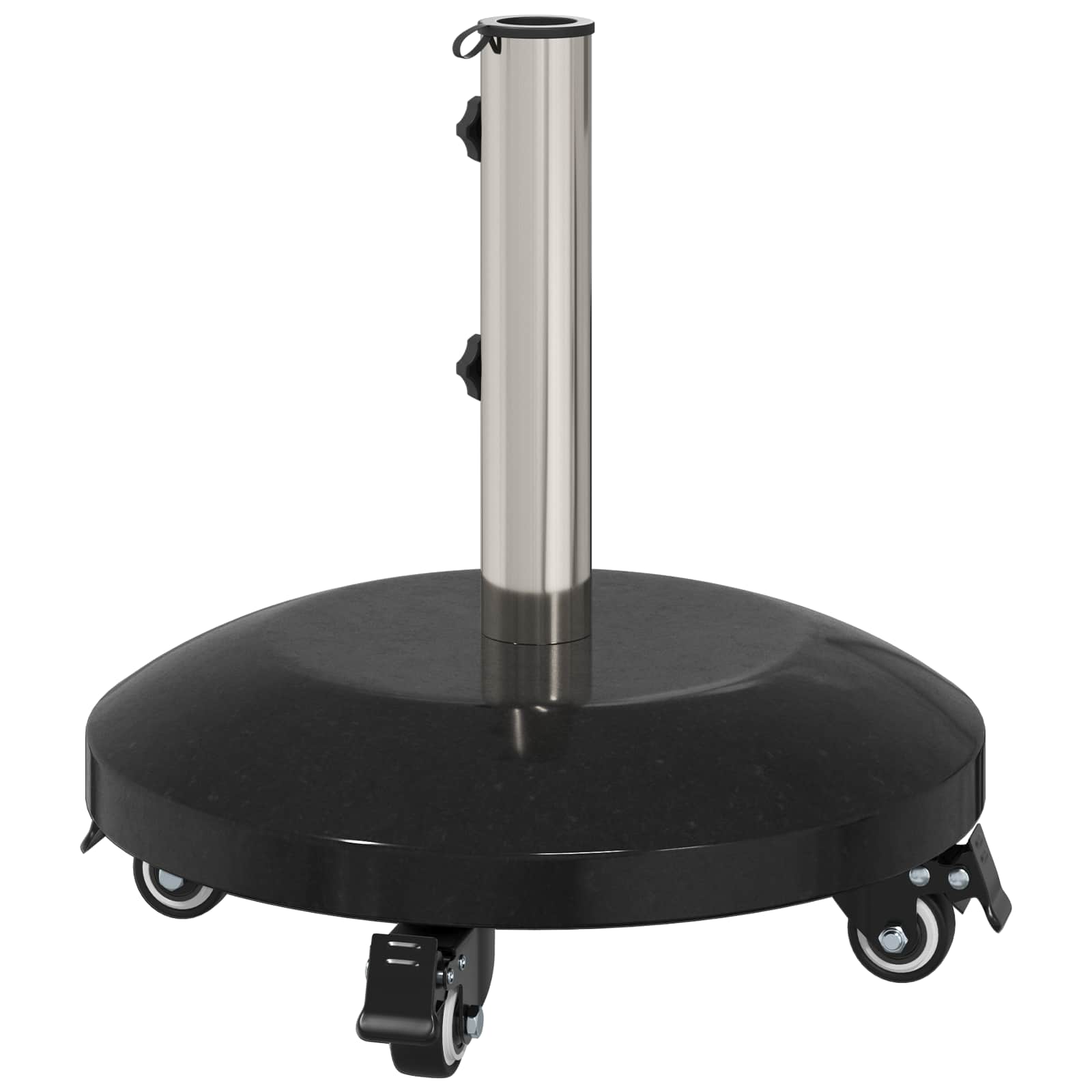Granieten parasolvoet met wielen voor parasolstok van 40-50 mm 29 kg Zwart image 6