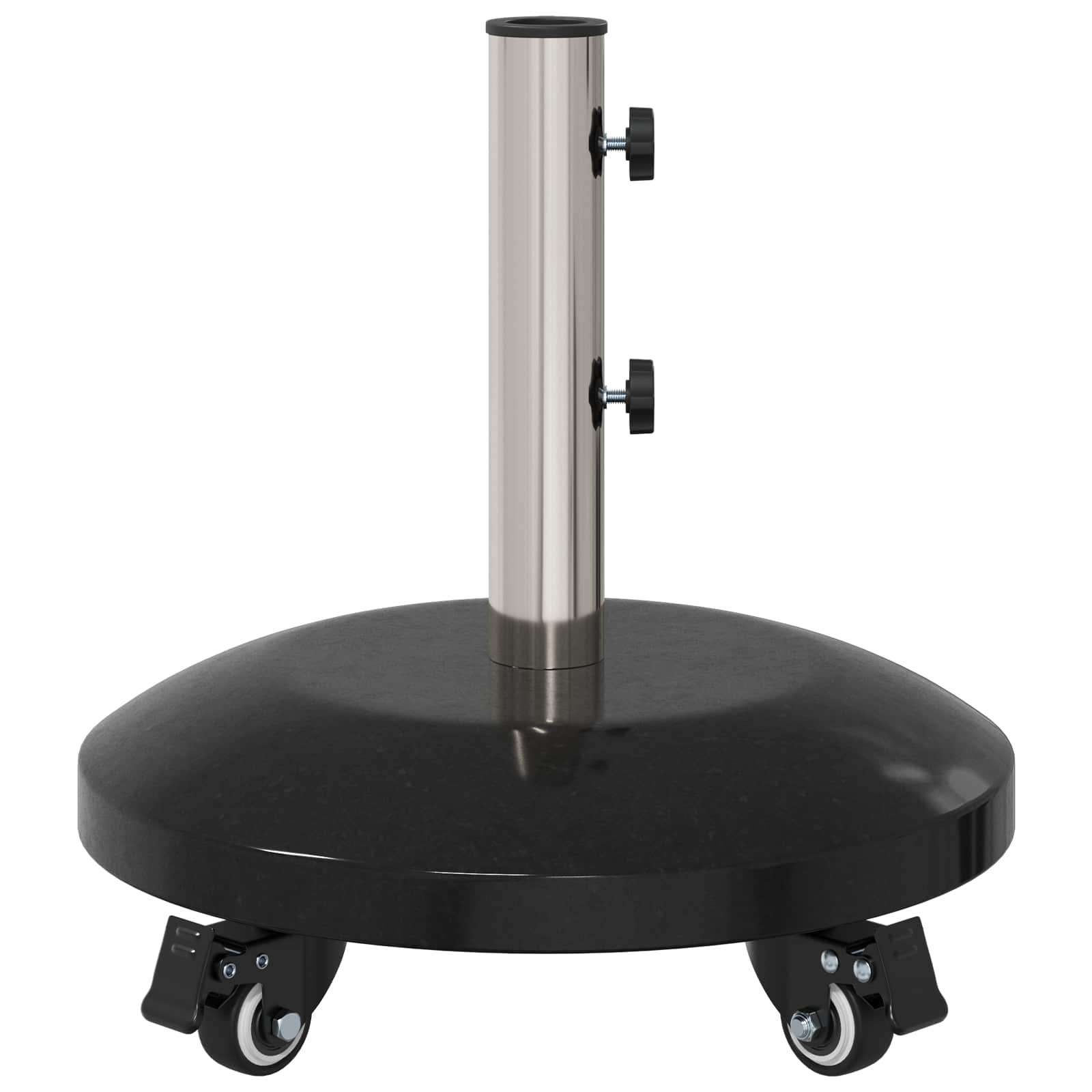 Granieten parasolvoet met wielen voor parasolstok van 40-50 mm 29 kg Zwart image 5