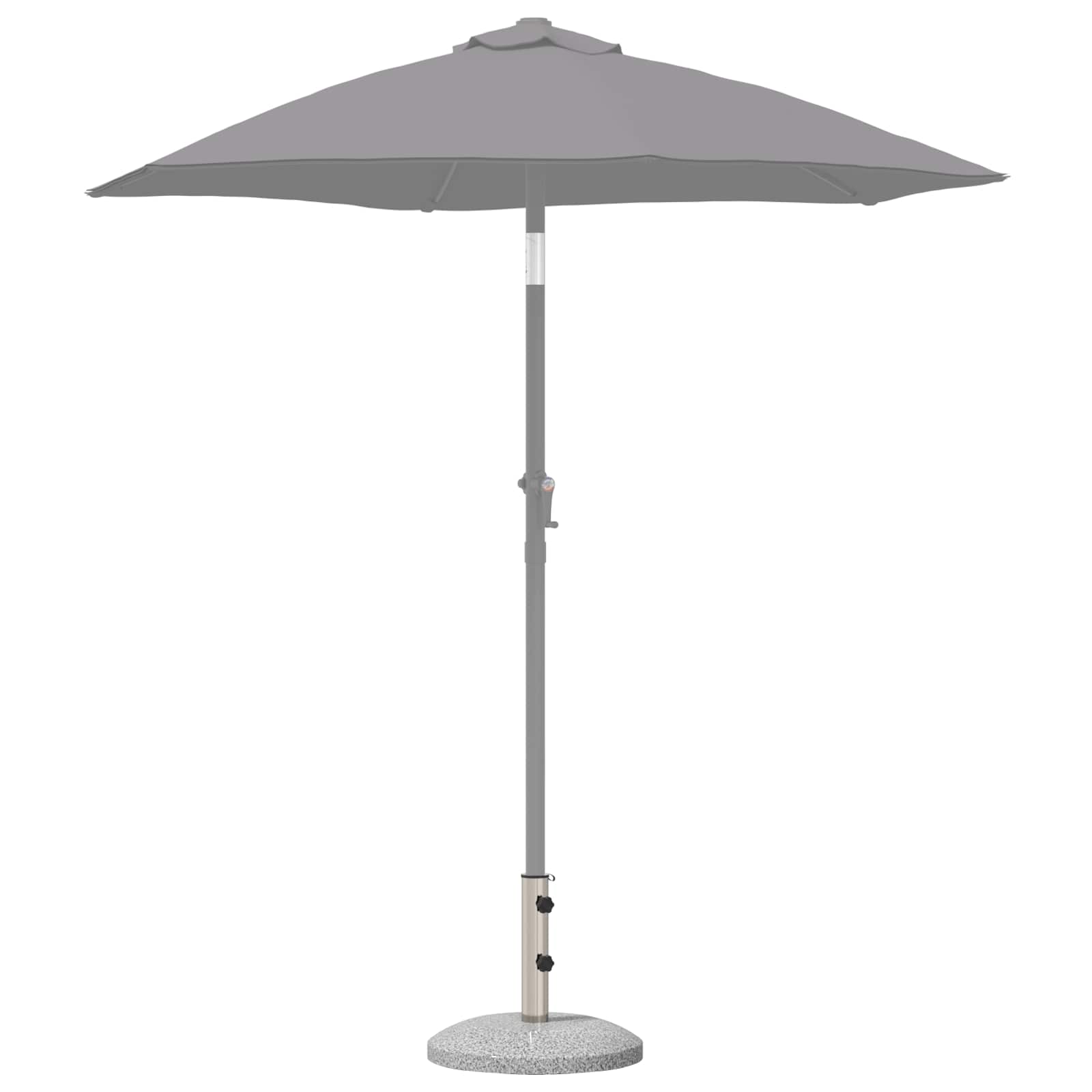 Parasolvoet voor 40-50 mm paal 26.45 kg Grijs Graniet en RVS image 3