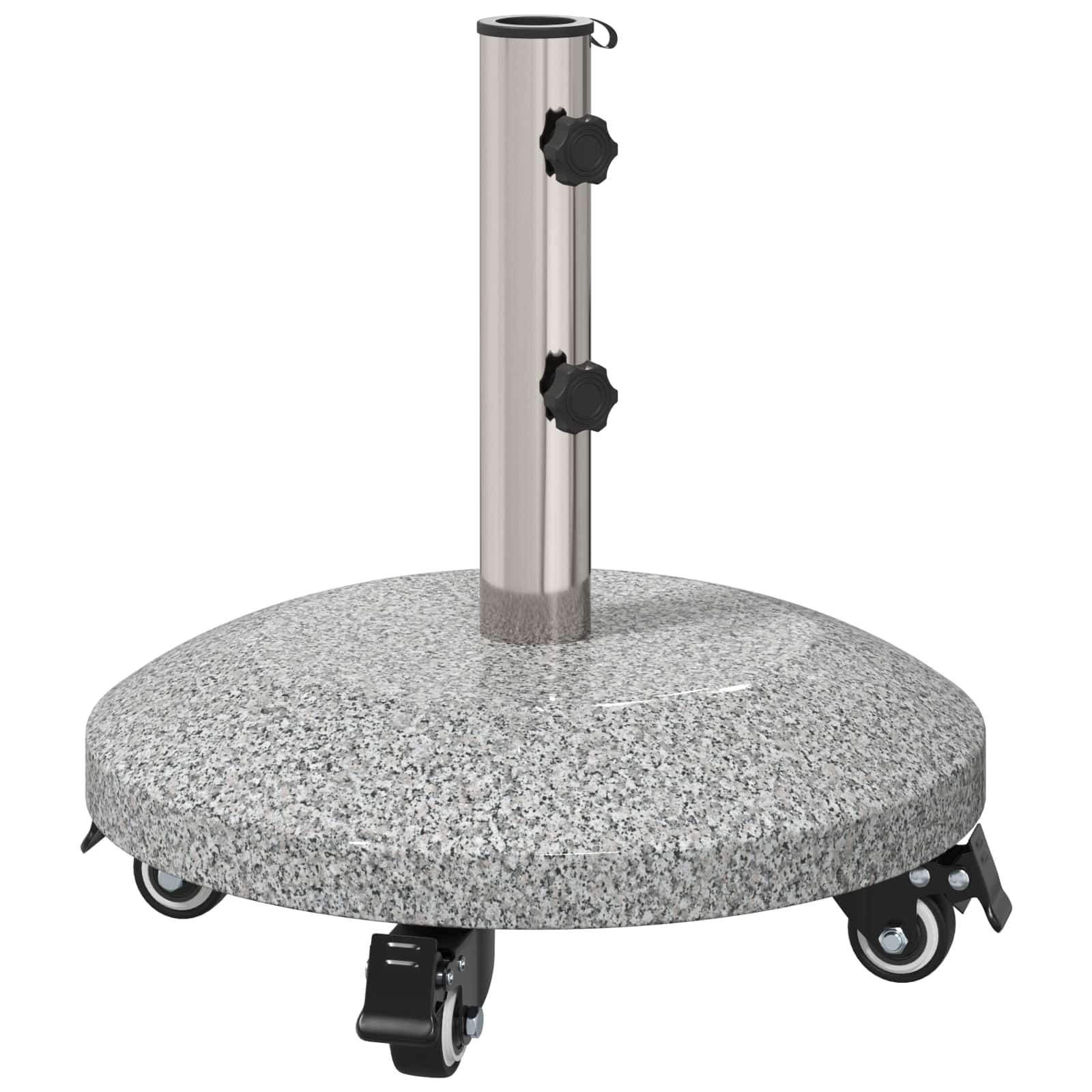Graniet parasolvoet met wielen voor 4-5 cm stok 27.2 kg Grijs image 2