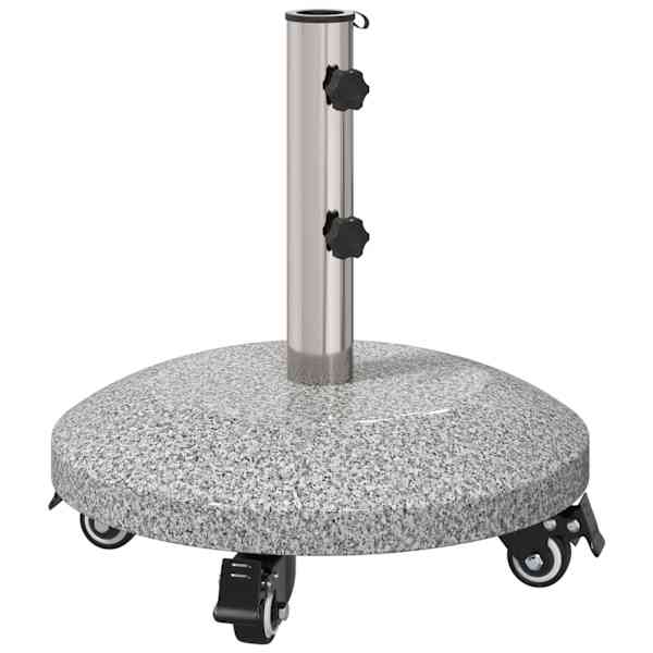 vidaXL Graniitne vihmavarju alus ratastega 4-5 cm posti jaoks 27.2 kg